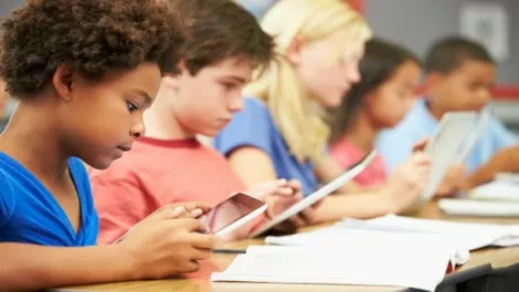 Classroom with tablets