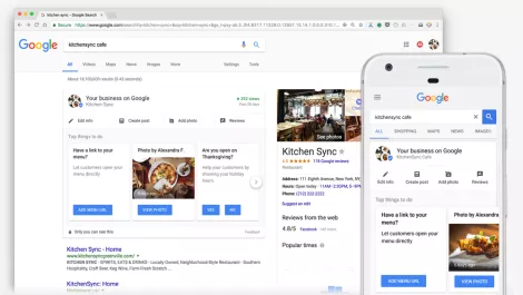 Update lets businesses manage their listing from Google Search page