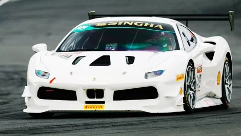 David Dicker shows he's quicker! Wins Ferrari race series