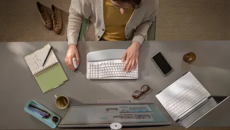 Logitech wave keys in off white  rrp 169