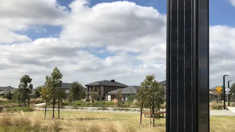 Installed powerstack pole   panel closeup 