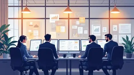 Modern uk office lawyers collaborating digital legal documents efficient workflow