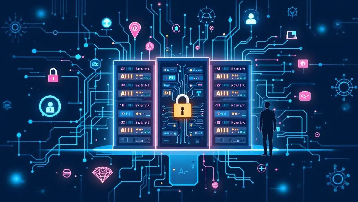 Locked server room ai circuit supply chain insider threat cybersecurity