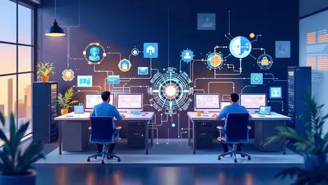 It professionals modern office servers ai automation efficiency