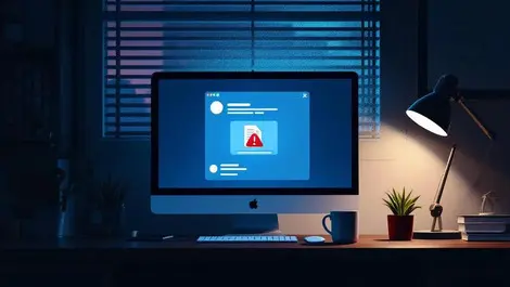 Office pc social network warning suspicious file download cursor