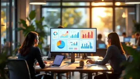 Small us office ai tools streamlining paperwork colorful charts