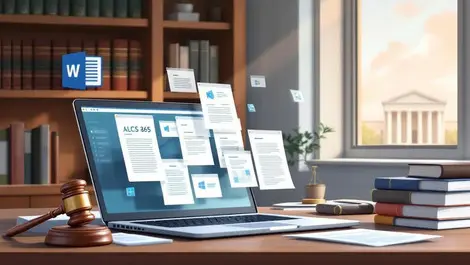 American law office desk laptop legal research ms365 courthouse