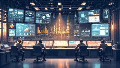 Industrial ai control room engineers collaborating risk governance