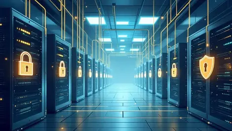 Us bank crypto migration secure data center lock to shield illustration